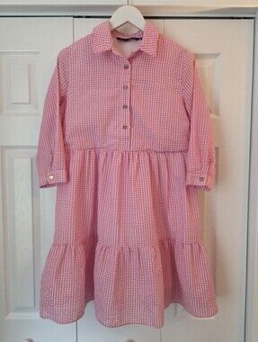 Duffield Lane Murphy Pink Gingham Mini Dress